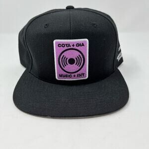 Richardson Snapback Hat Black COTA Circuit of Americas Wool Blend‎ Flat Bill Cap